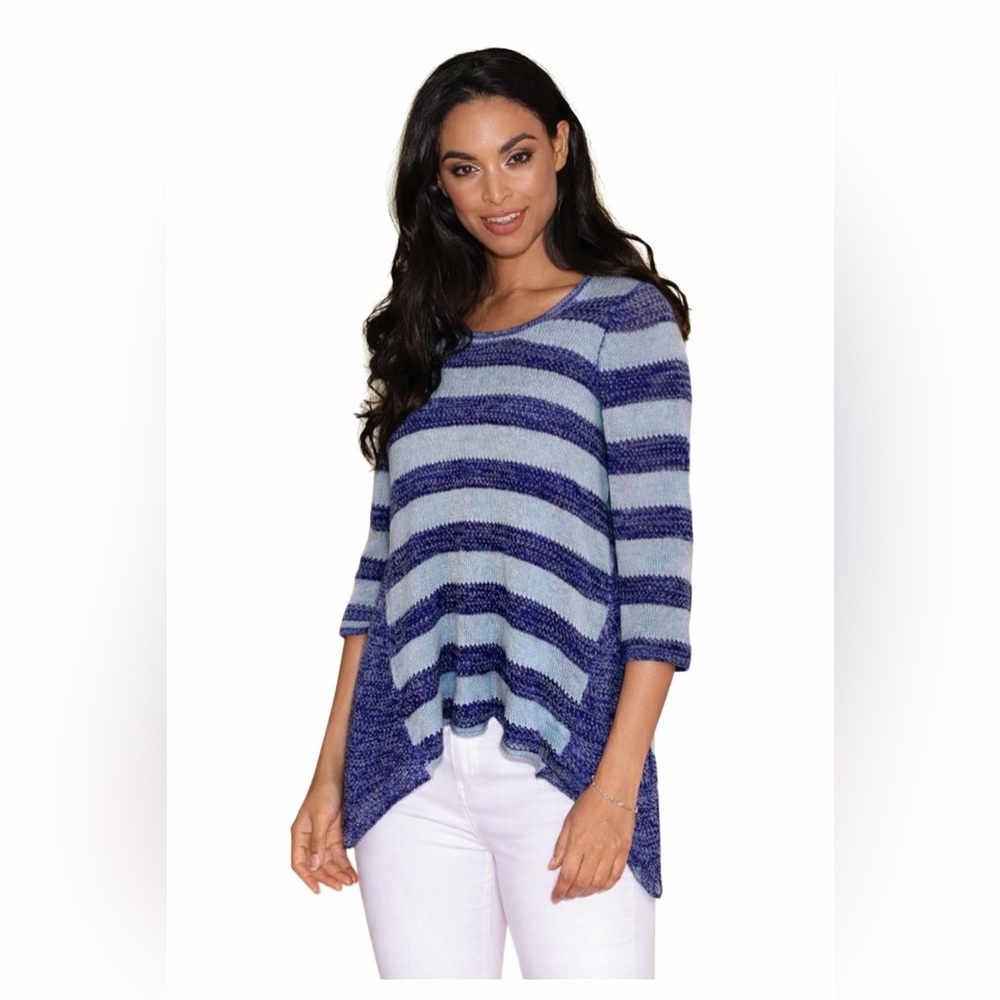 🔥HOST PICK🔥 One World Blue Striped Sweater PL